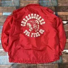 ビンテージ　古着　USA製　ファイヤーマン　刺繍ロゴ　メンズ　ジャケット　L