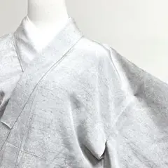 F28⭐️男物 綿麻浴衣 【びさえ】 ブランド 麻の葉模様 黒色 逸品 