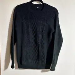 HARE ケーブル編み クルーネックニット ダークグリーン