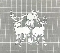 シカの家族　　カッティングダイのサムネイル