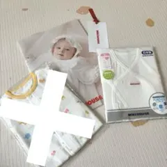 【新品未開封】ミキハウス ベビー 短肌着 50cm ロゴ入り
