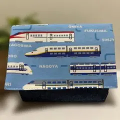 ハンドメイド移動ポケット(マチあり)★男の子　ぎゅーぎゅー新幹線 ハンドメイド移動ポケット(マチあり)☆男の子 ゴーゴー新幹線（水色