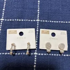 【新品未使用】スリーコインズ　樹脂イヤリング　2セット