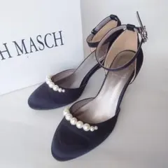 MISCH MASCH パール付きアンクルストラップパンプス ヒールのサムネイル