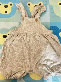 サロペット ベージュブラウン ベビー 70cm ロンパース