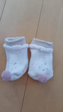 ジェラートピケ ベビー靴下 フリース素材　新生児