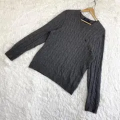 『ポロ ラルフローレン』(M) ケーブル ニット カーディガン