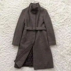 INDIVI Aライン　モックネック　ステンカラー　　コート　日本製