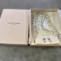 VENDOME BOUTIQUE 多層ネックレス イヤリング付き レディース格安