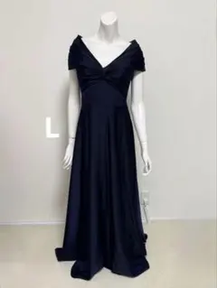 ERKEIエルケイ・サイズ　大人ワンピース高級ドレスネイビーロングドレス