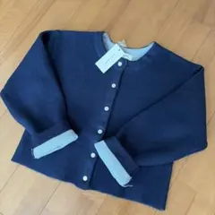 【新品】MONO MARTダブルフェイス 配色 ショート丈ニットカーディガン