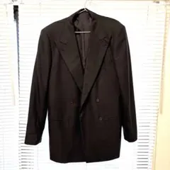 ユナイテッドアローズ ダブルブレスト ジャケット 52 モヘヤ混 ブラック 黒