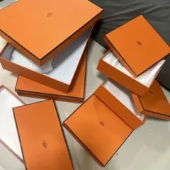 HERMES ギフト空箱 オレンジ色 6個セット　ショッパー