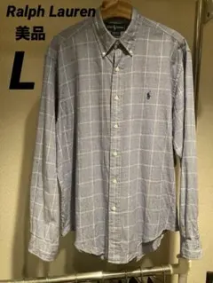 90s 古着 ラルフローレン グレンチェック ボタンダウン