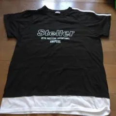 ANAP GIRL 重ね着風 半袖Tシャツ ブラック