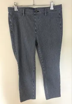 【ユニクロ/UNIQLO】紺色ストライプレギンスパンツ