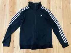 adidas ブラック ストライプジャージ
