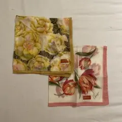 KENZO チューリップ柄ハンカチ 2枚セット