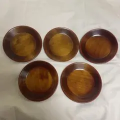 木製リブ付きプレート5枚セット春慶