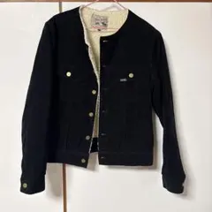 Lee ボア　コーデュロイノーカラージャケット　ブラック　L