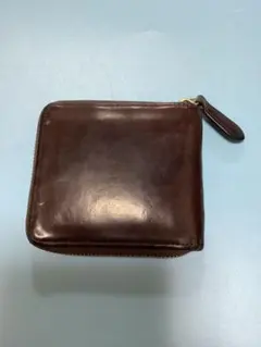 SLOW&CO スロウ レザー 三つ折り財布 がま口 ダークブラウン 皮革 