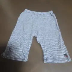 100　DOUBLE_Bキッズ ストライプ 半ズボン クマ刺繍