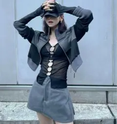 meltthelady back pleats skirt black