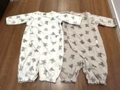 petit main ツーウェイ・ドレスオール 2色セット　双子コーデ