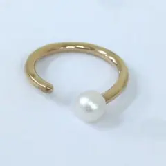 ete エテ　シルバー925　パール　リング　ピンキーリング　約4号