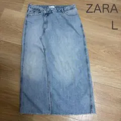 ZARA デニムロングスカート L