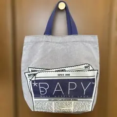 BAPY グレー プリント トートバッグのサムネイル
