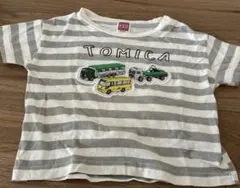 トミカ 車 半袖Tシャツ 90ボーダーのサムネイル