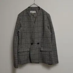 ロペピクニック チェック柄 レディースノーカラージャケット サイズ40 美品