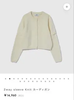2way sleeve Knit カーディガンのサムネイル