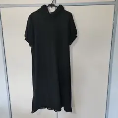 韓国　フード付き半袖ワンピース