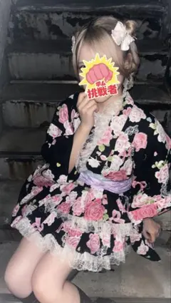 夢かわ♡ロリータ♡甚兵衛ドレス 【y2k♡姫ギャル浴衣ドレス風甚兵衛