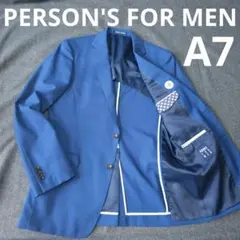 パーソンズフォーメン】春夏 人気ブルーネイビー テーラードジャケットLL 背抜き