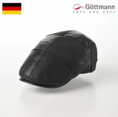 ヒョンジン着用 Gottmann ブラック レザー ハンチング帽 キャスケット