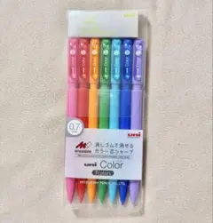 uni Color 消しゴムで消せるカラー芯シャープ 7本セット 消しゴム付のサムネイル