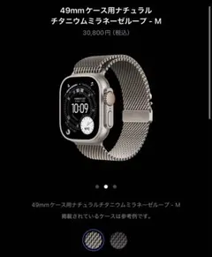 アップルウォッチ　ナチュラルチタニウムミラネーゼループ M