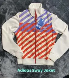 00s (06) Adidasアディダス3ストライプ　2wayトラックジャケット