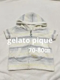 【gelato pique】フード付き 半袖パーカー 70-80cm Baby