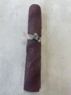紫色 花柄模様 生地