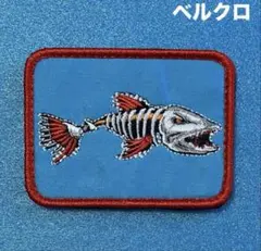 A2456 フィッシング　魚　刺繍パッチ　ベルクロ