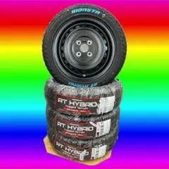 送料込★新品モンスタRT★155/65R14★5J+45/100-4★デリカミニ 送料込☆新品モンスタRT☆155/65R14☆5J+45/100-4☆デリカミニ - メルカリ
