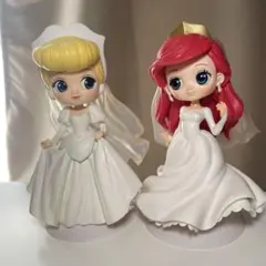 Qposket シンデレラ アリエル ウェディングドレス 2体セット