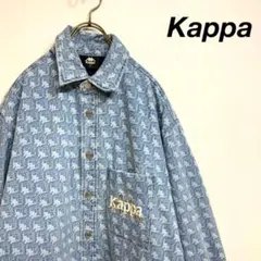 美品 Kappa 総柄 ロゴ柄 デニムジャケット カバーオールのサムネイル
