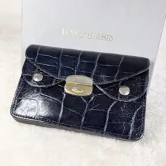 【J&M DAVIDSON】BUG EYE PURSE 箱付き 折り財布 クロコのサムネイル
