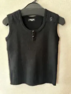 COMME CA ISM ブラック ベストニット 130