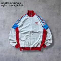 adidasアディダスナイロントラックジャケットトレフォイル好配色短丈y2k古着